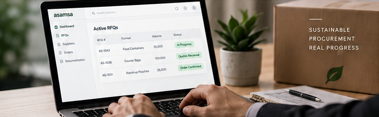 Buyer reviewing active RFQs on the Asamsa dashboard